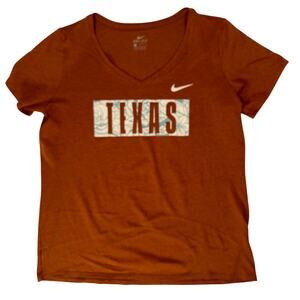 Nike Women's Large Texas T-Shirt Dri-Fit Orange Longhorns